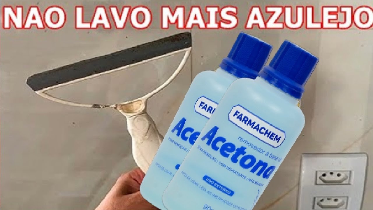 Azulejo Engordurado e Encardido Fica Limpo com Acetona sem Esforço